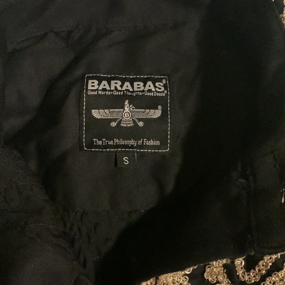 BARABAS Women’s Button Down Shirt Gold Paisley Embroidered Size S - Picture 8 of 10